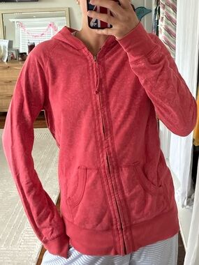 Merona Coral Zip-Up Hoodie Sweater